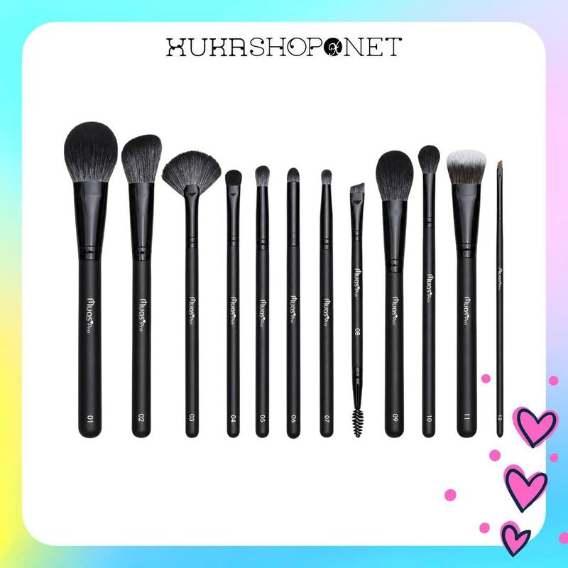 [Bộ cọ MUA.s Pro 12 cây] Bộ Cọ MUA.s Pro 12 Chất Lông Mền Mịn Bộ Cọ Trang Điểm Chuyên Nghiệp