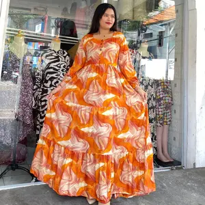 Dress kancing virall V-Neck