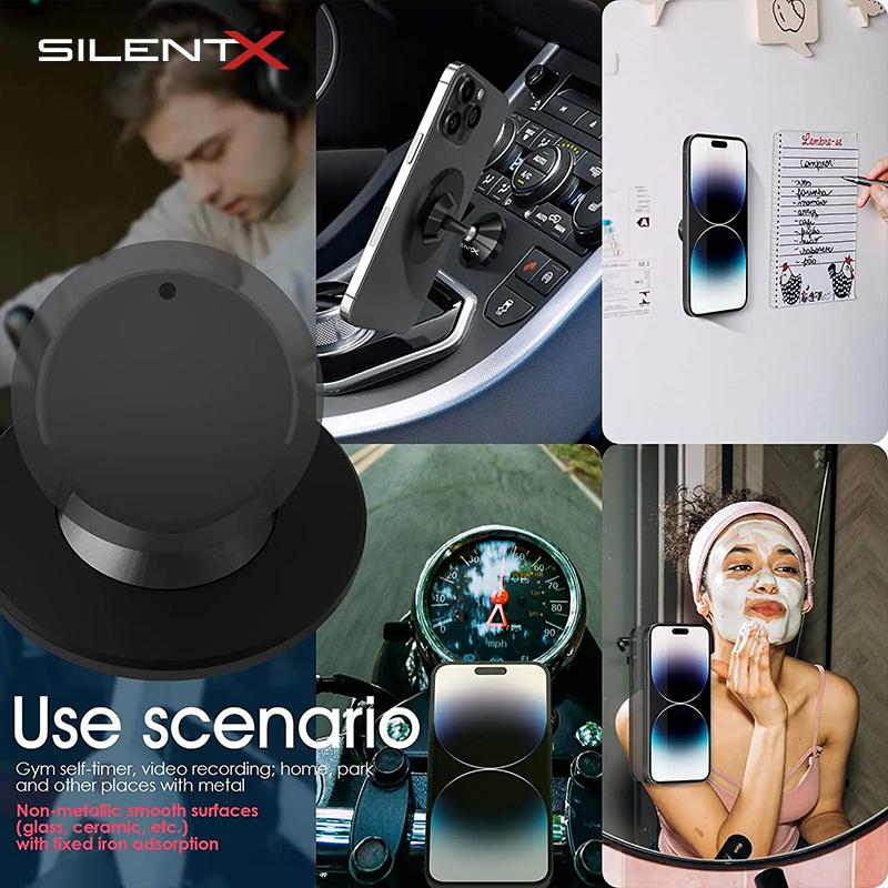 SILENTX Universal Dual Magnetic Gym Phone Mount Holder Dual Dua Sisi Magnet Dudukan Hp Handphone Dinding Car Phone Double-Sided Magnetic Aksesoris Alat Gym Fitness Magsafe Holder SilentX 5