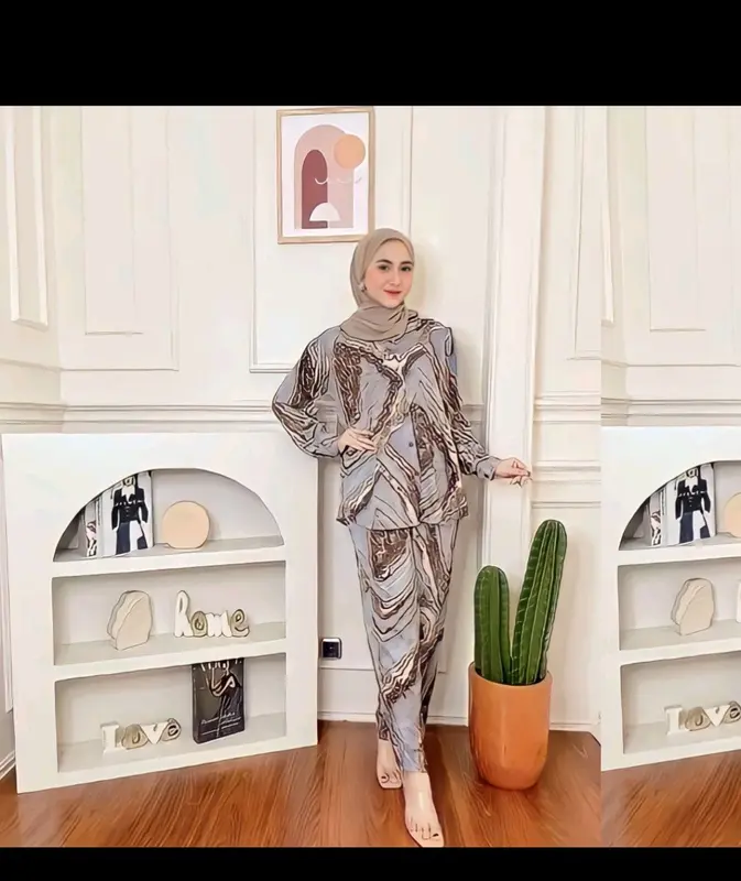 BAJU ONE WAN ON SET DAILY OOTD PAJAMAS PIYAMA PAKAIAN TIDUR CELANA SETELAN SETCEL TIE DYE 1 SATU KEMEJA BAHAN RAYON TERBARU VIRAL 8