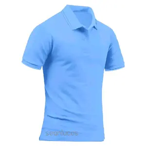 Kaos polo shirt Kerah polos pria wanita lengan pendek size M-XXL Kancing Baju Santai