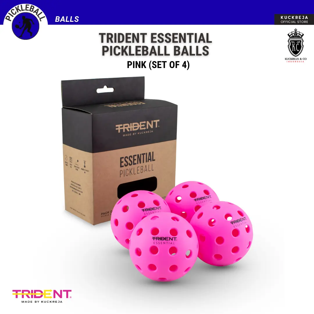 Trident Essential Pickleball Balls – Pink (Set of 4)