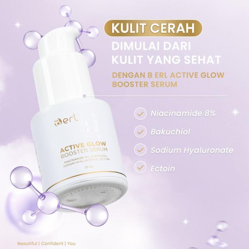 B Erl Active Glow Booster Serum (DOKTIF APPROVED) Mencerahkan Wajah Aging Pencerah Dark Perawatan 0