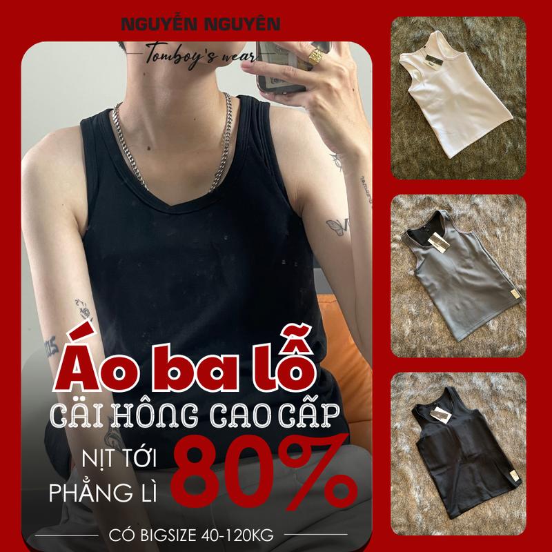 Áo Ba Lỗ Lót Nịt Ngực Cài - Áo Ba Lỗ Nịt Ngực Tomboy Dáng Dài Thun Trơn Cotton Trắng Đen Nam Thể Thao Gym Bigsize Form Suông Nguyễn Nguyên