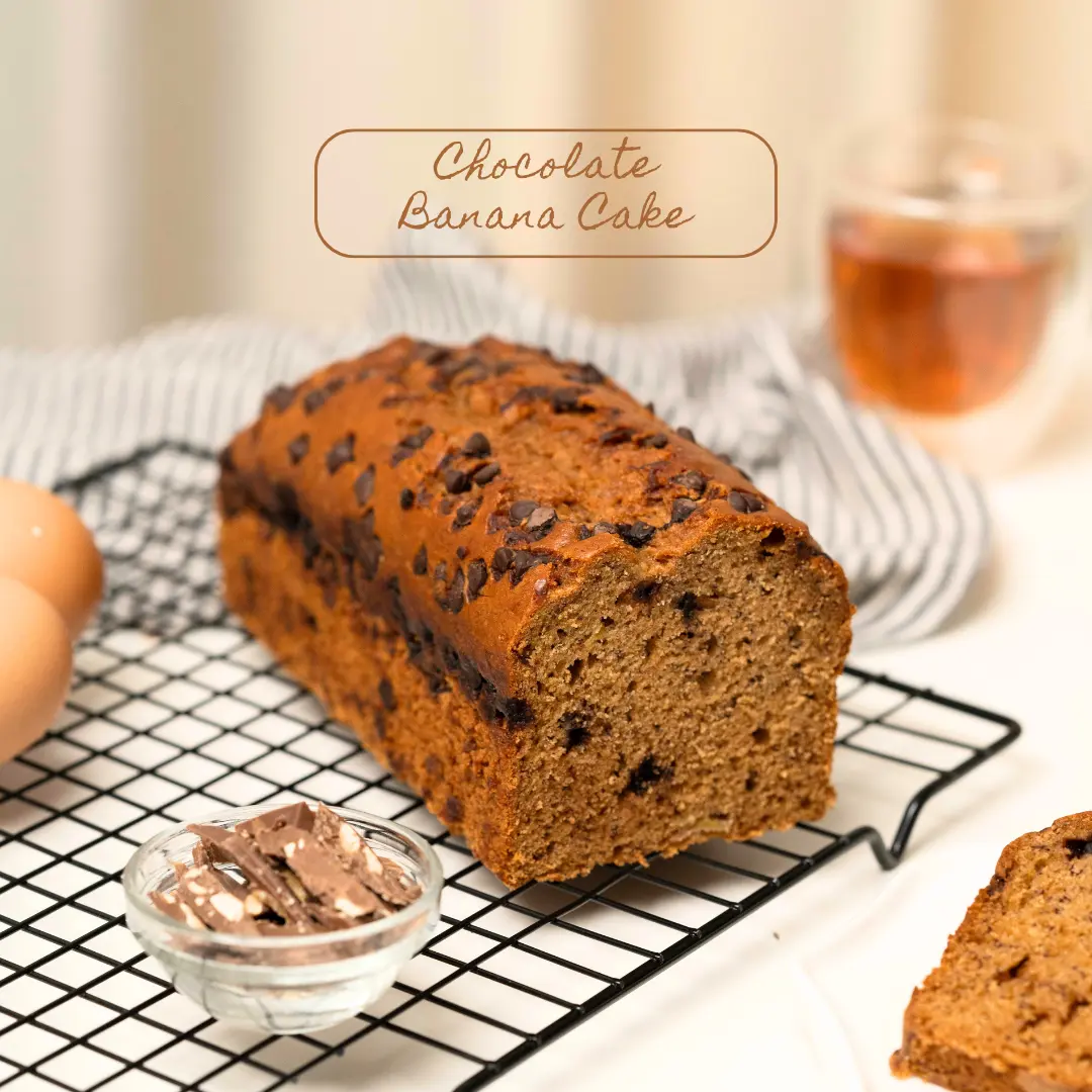 Chocolate Banana Cake - Bolu Pisang Premium Rasa Cokelat | Size: 20x8x7.5cm (600gr)
