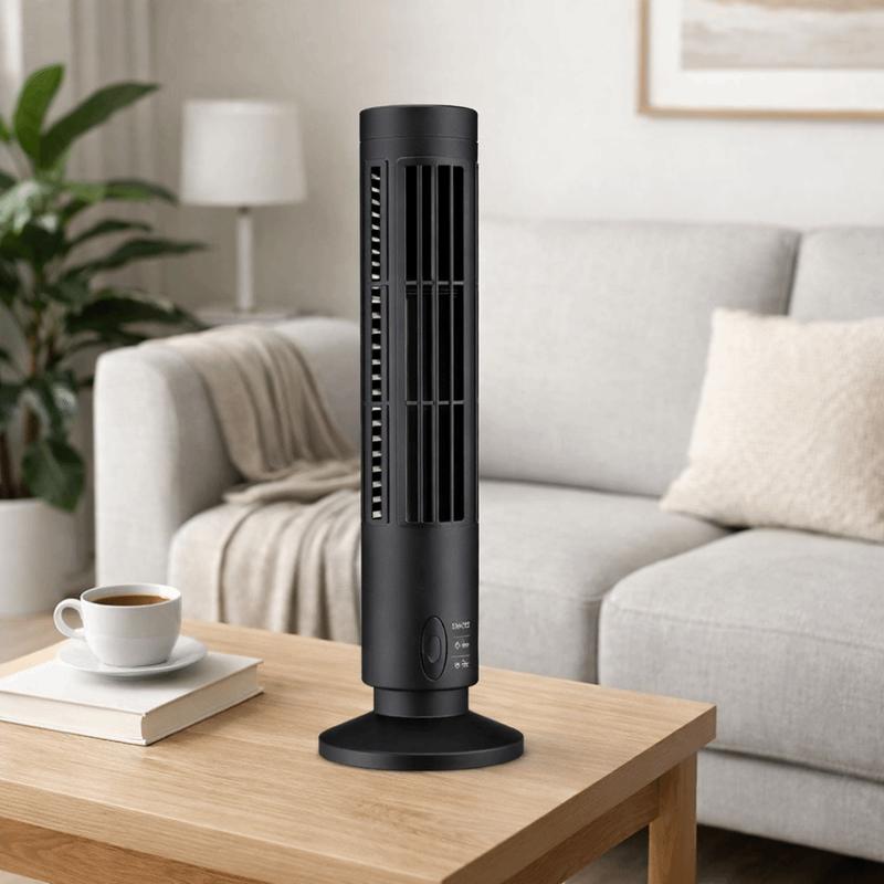 Máy làm mát không khí ổn định 2 tốc độ số Quạt tháp USB Tiếng ồn thấp Nhẹ Máy điều hòa không khí dạng đứng Gió mạnh Không lá Điều hòa không khí di động Máy tính để bàn văn phòng