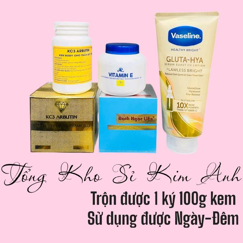  COMBO KEM BODY TỰ TRỘN BẠCH NGỌC LIÊN XANH 