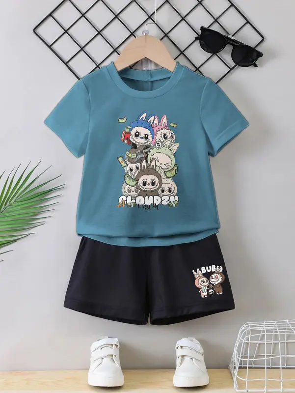 Setelan Anak Labubu untuk Usia 1-10 Tahun - Baju Anak Perempuan dan Laki-laki - Fashion Anak-Anak Katun Parsel 8