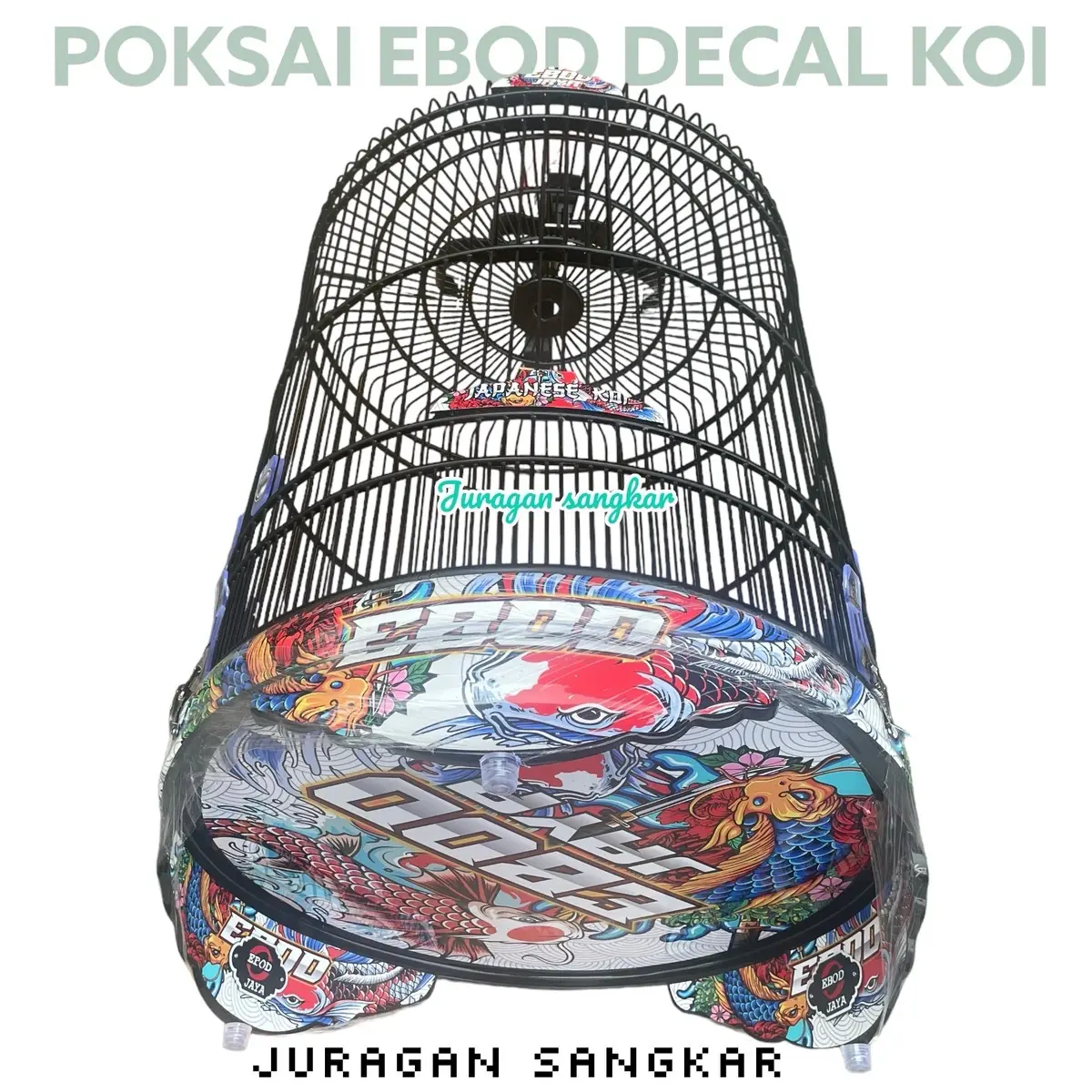 Sangkar kandang POKSAI kacer EBOD PVC decal