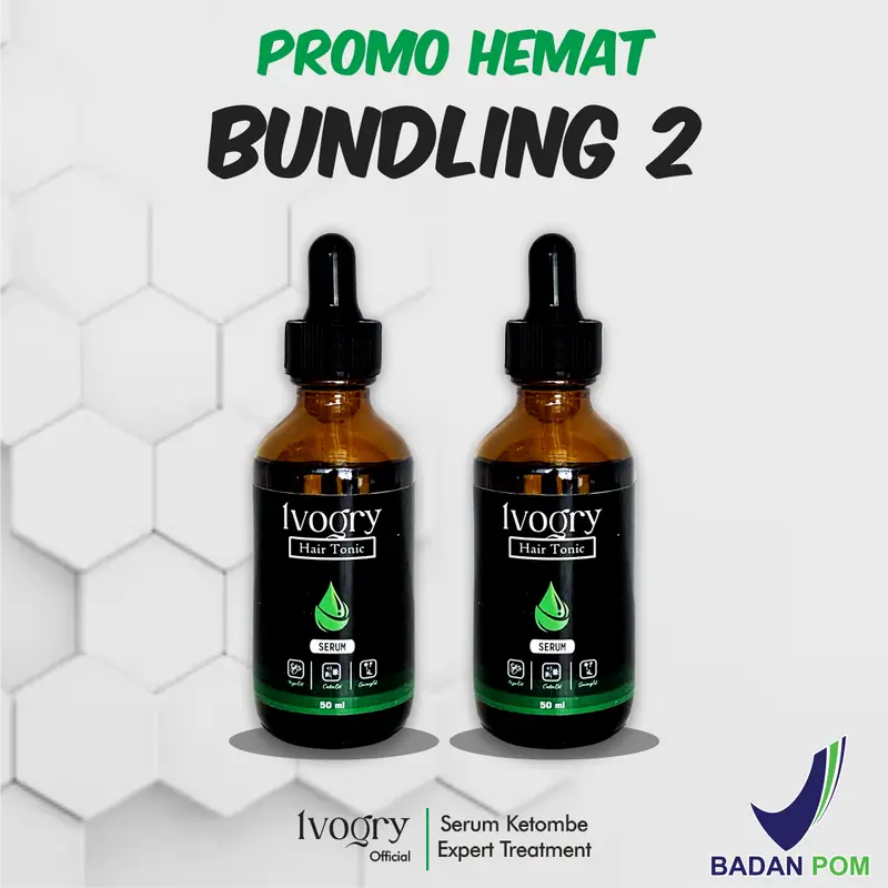 [BUNDLING 2 HEMAT] Ivogry Serum Anti Ketombe | Hair Serum Tonic Anti Dandruff Expert Treatment 50ml | Bergaransi  Ketombe Hilang Gatal Kering Perempuan Laki-Laki Haircare Tetes Psoriasis 0
