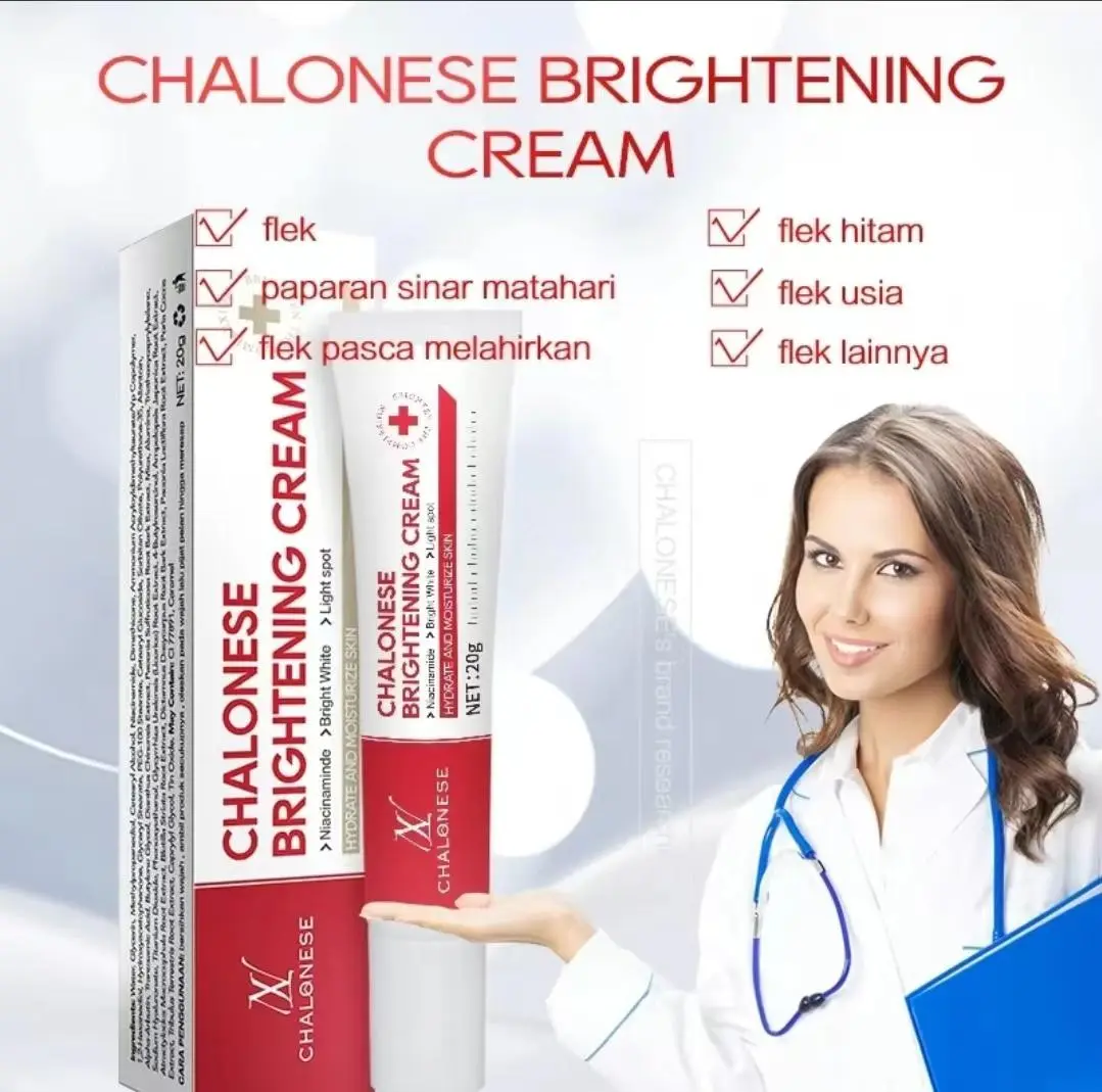 PROMO CHALONESE BRIGHTENING CREAM PEMUTIH BPOM 20gr Pencerah Wajah Hitam Pelembab Moisturizer Perawatan Mencerahkan