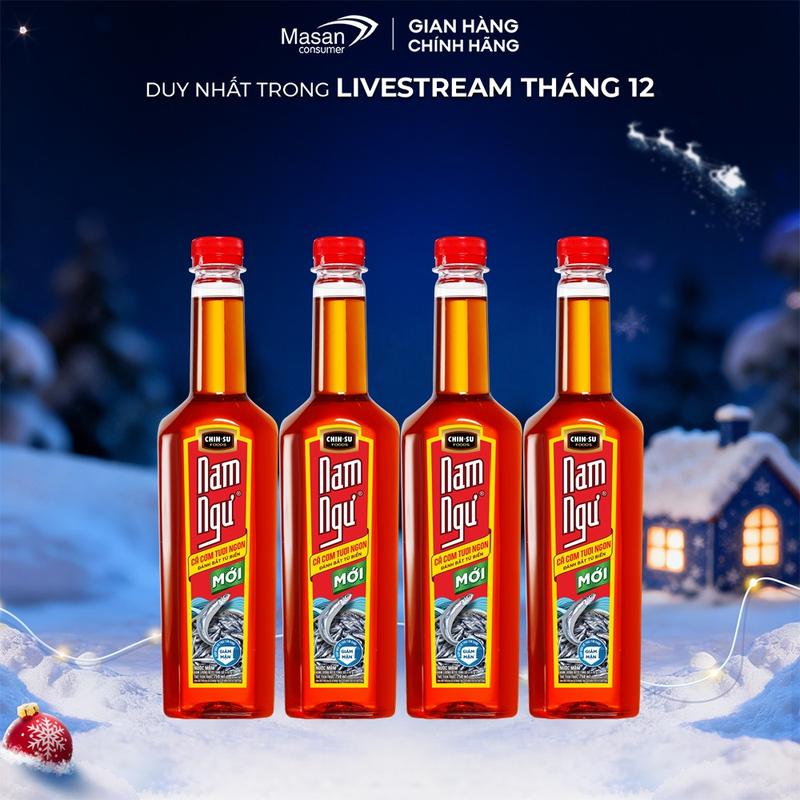 Combo 4 nước mắm Nam Ngư cá cơm tươi chai 750ml