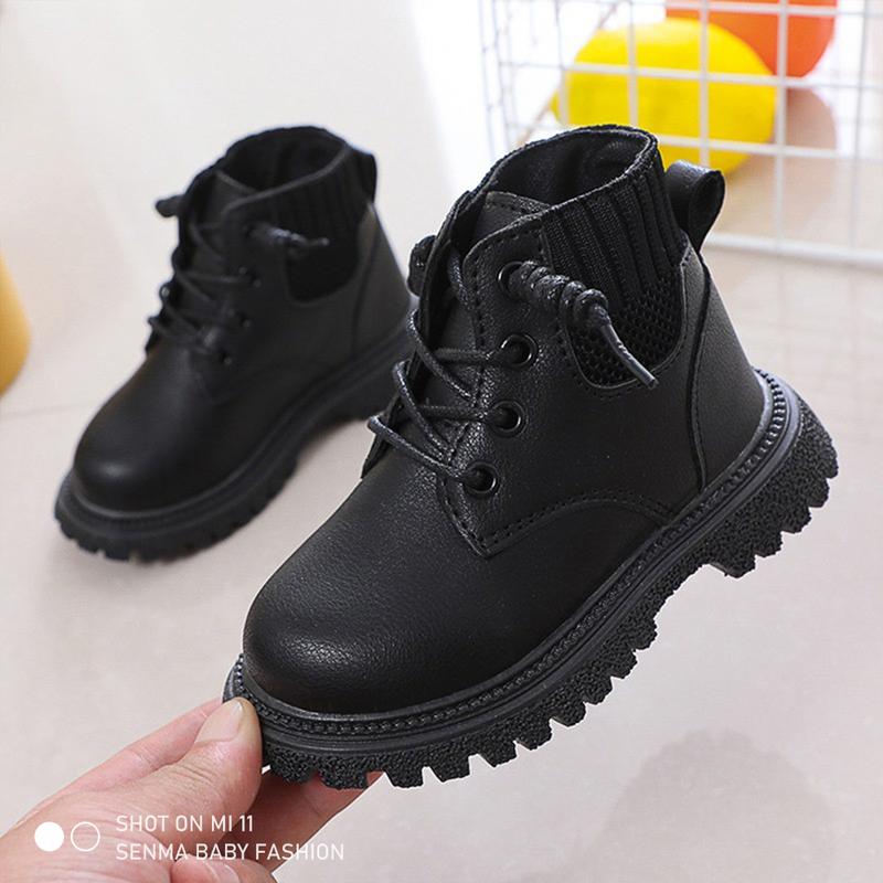 Product Introduction of Boots For Baby Girls Black Shoes For Kids Girl Rubber Shoes Korean Boots Kids Shoes 1 to 5 Years Old 14