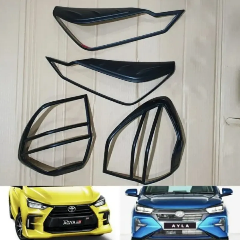 Garnish Cover List Lampu Depan Belakang Hitam Mobil All New Agya 2023 2024 2025 0