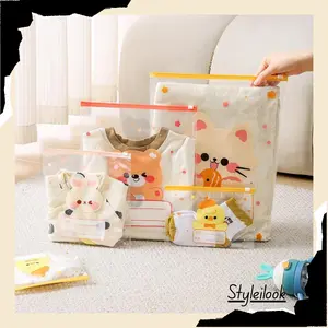 ꕤSTYꕤ AC12 TRAVEL BAG SERBAGUNA POUCH ZIPLOCK KEKINIAN KARAKTER LUCU