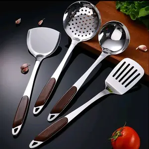 Sodet/SUTIL masak irus premium sutil lubang stainless steel spatula masak ,sinduk masak Kitchenware
