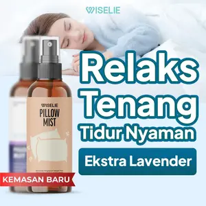 Wiselie - Pillow Mist Aromatherapy Tidur nyaman dan pulas mengatasi susah tidur dan aman untuk lingkungan dengan bahan alami Lavender