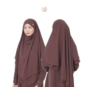 French Khimar Sarah Permata Ceruty by Yoora Sarah - Hijab Saja