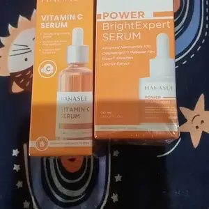 【EXCLUSIVE AUREL】(REAL 10% ADVANCE NIACINAMIDE) HANASUI Power Bright Expert Serum + Vitamin C Serum - Mencerahkan, Kurangi Bintik Hitam Bekas Jerawat dengan kandungan Niacinamide dan Betaine