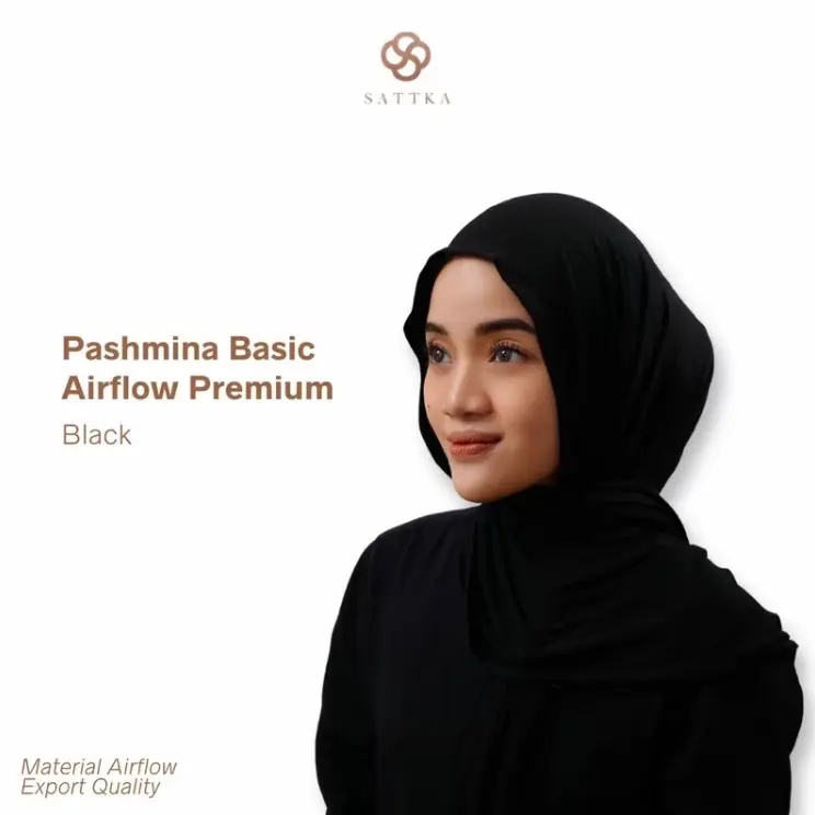 Pashmina Airflow Premium Sattka / Adem lentur Ringan 3