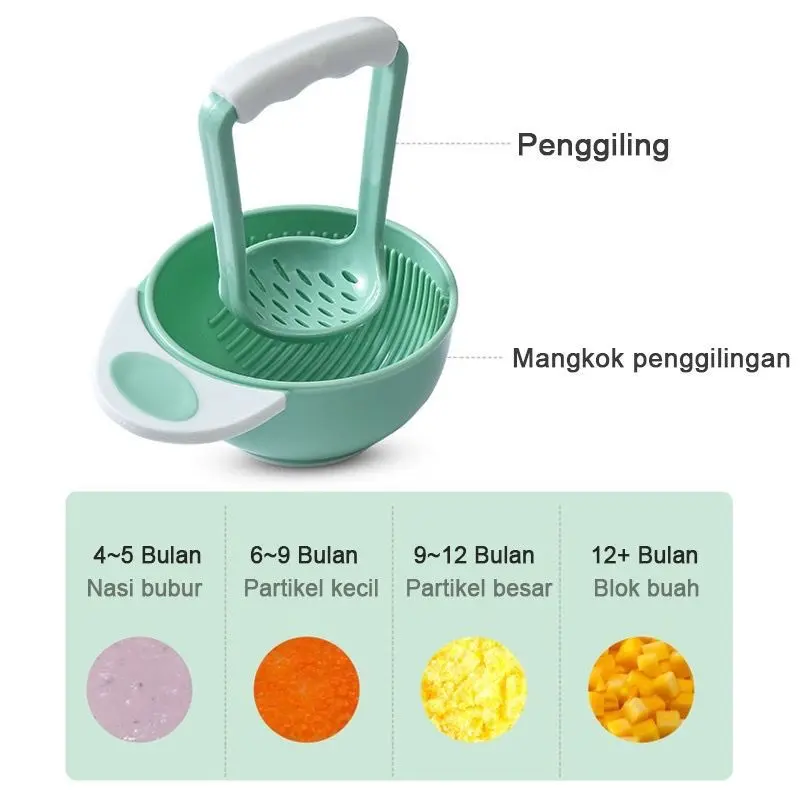 WDS Baby Food Maker Alat Makan Bayi Mangkok Mpasi Grinding Bowl Alat Pembuat Makanan Bayi B03 6