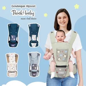 New Arrival Gendongan Bayi Hipseat Karakter + Saku + Penutup Kepala - Think Baby