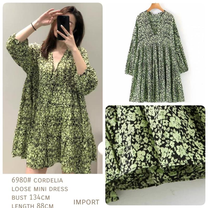 CL - 6980# CORDELIA LOOSE MINI DRESS