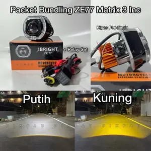 PACKET BUNDLING Projie Biled Matrix X1 ZE77 3 Inc Original Dengan Kipas Pendingin High Low Full Aluminium Waterproof