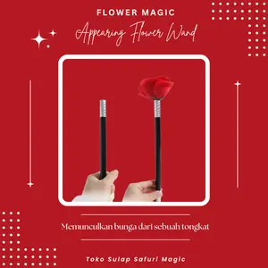 Alat Sulap Appearing Flower Wand - Tongkat Muncul Bunga - Tongkat Bunga - Tongkat Sulap - Toko Sulap