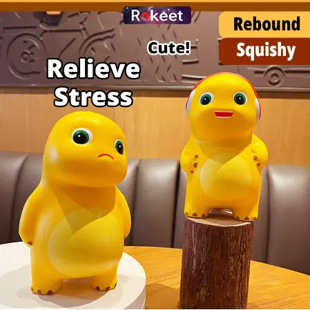SG -Mainan Squishy Nailong Dino Kuning Terbaru Mainan Squishy Pencet Anti Stress Toys Silikon 0