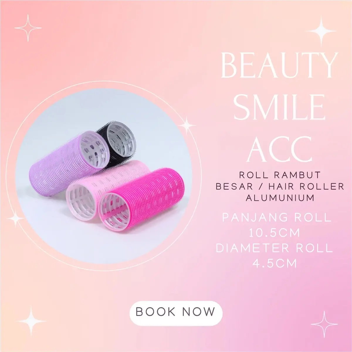 ROLL RAMBUT BESAR 10.5CM / HAIR ROLLER ALUMUNIUM