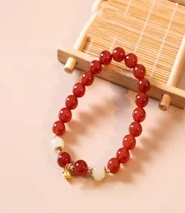 [Exclusive Starry] B212 Gelang Batu Red Agate High Quality