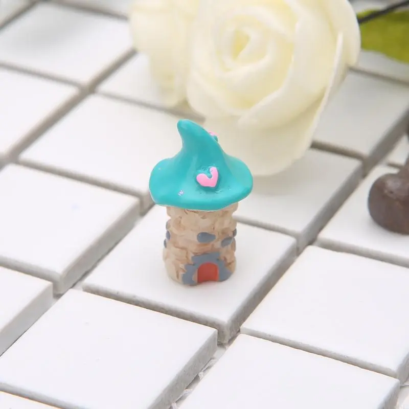 45BE 1Pc Resin House Fairy Garden Miniatures Micro Cottage Landscape DIY Decorations 2