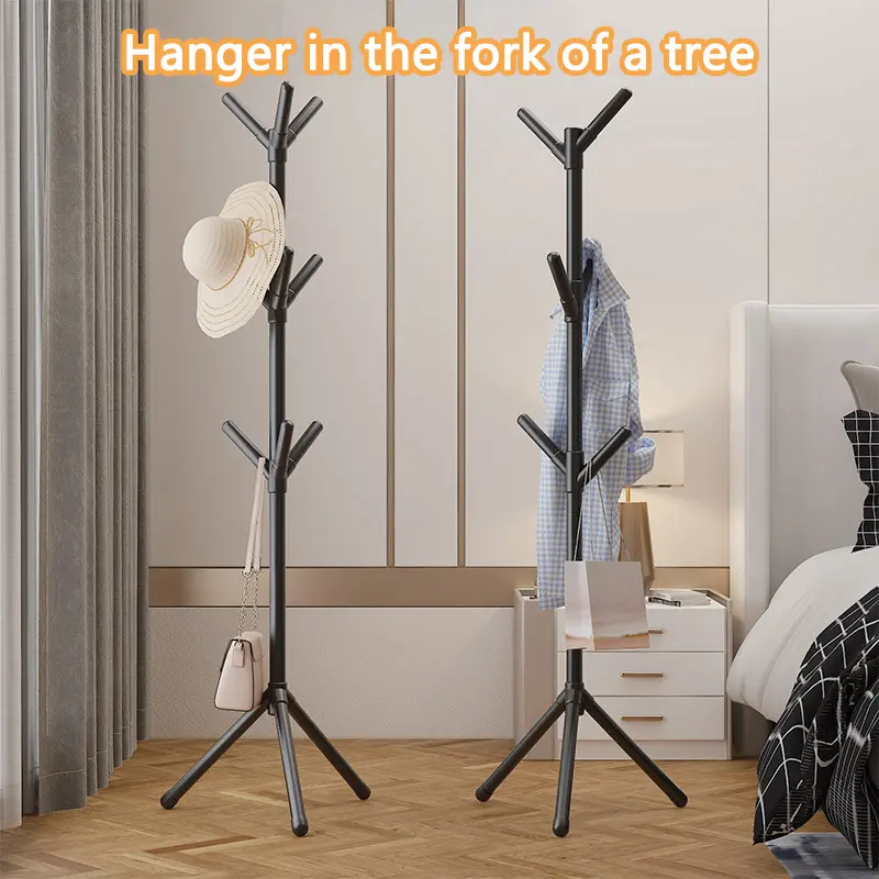Floor Standing Clothes Rack Tree Branch Shape Multi Hook Coat Rack Household Hat Scarf Handbag Clothing Storage Hange Bedroom