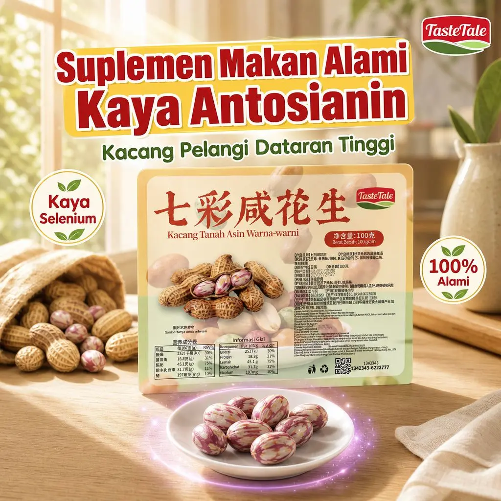 [Diskon 50%!!!] [Bersertifikat Halal] Kacang Tanah Liar Yunnan Tujuh Warna, asin, segar, dan kenyal, kaya akan antosianin dan nutrisi, tidak menyebabkan kenaikan berat badan. Suplemen vitamin dan serat makanan untuk menutrisi dan memperbaiki warna kulit.