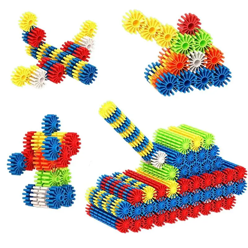 30/60pcs DIY Gear Puzzle Balok Susun Mainan Edukasi Anak Building Block Gears Puzzle Bricks