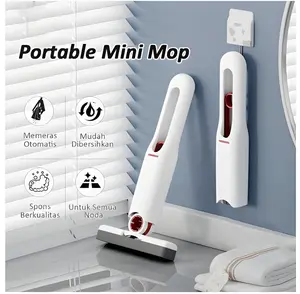 Alat Pel Mini Mop Portable Pembersih Kaca dan Pembersih Dapur Multifunction Mini Sponge Mop Portable