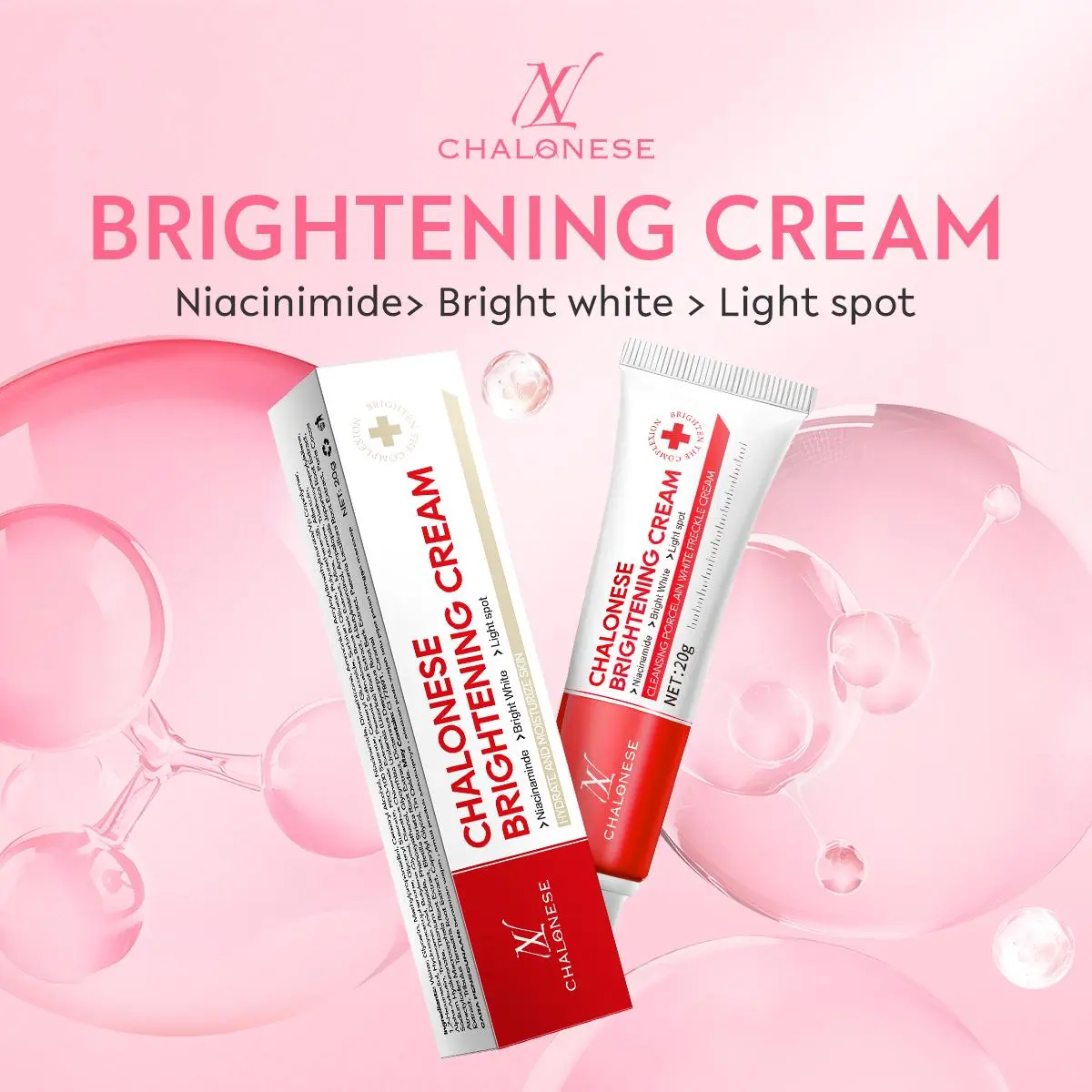 PROMO CHALONESE CREAM WHITENING CREAM PEMUTIH BPOM 20Gr Pencerah Wajah Hitam Pelembab Mencerahkan Moisturizer Perawatan Muka