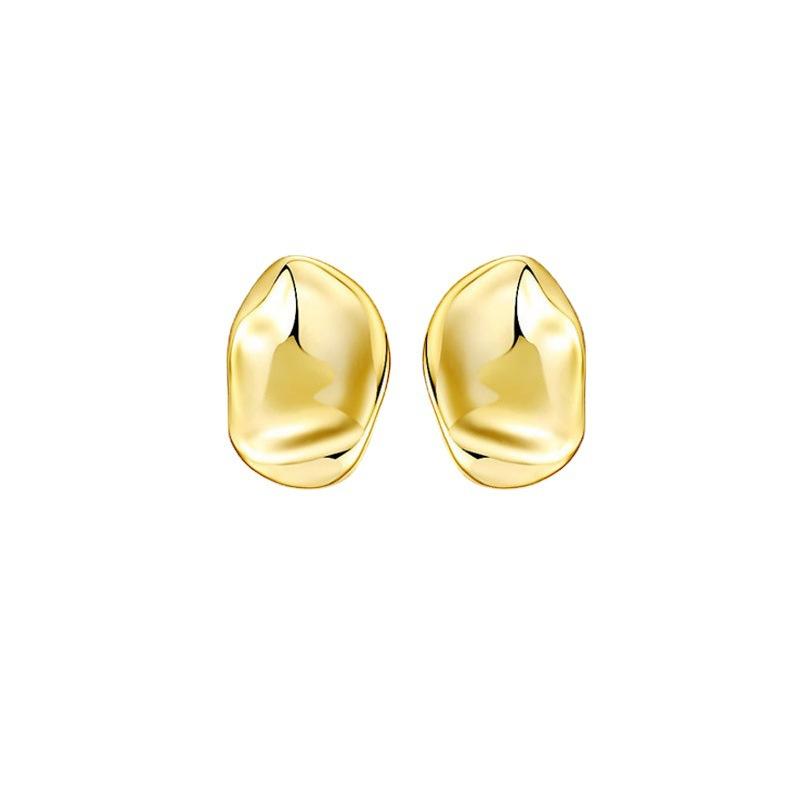 New Irregular, Exquisite, Fashionable Handmade Hammer Face Earnail Design Versatile Women's Earrings Classic Accessories 8