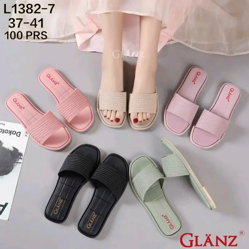 sandal slop wanita GLANZ impor 37-41 Jelly Karet Shoes Perempuan 0