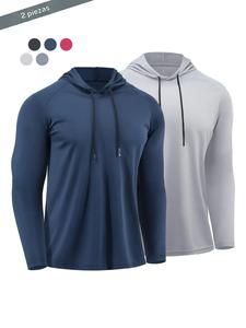 Sudadera con capucha y cordón de manga larga para hombre, casual y deportiva para correr y gimnasio, ropa deportiva y para exteriores para hombre para primavera y otoño