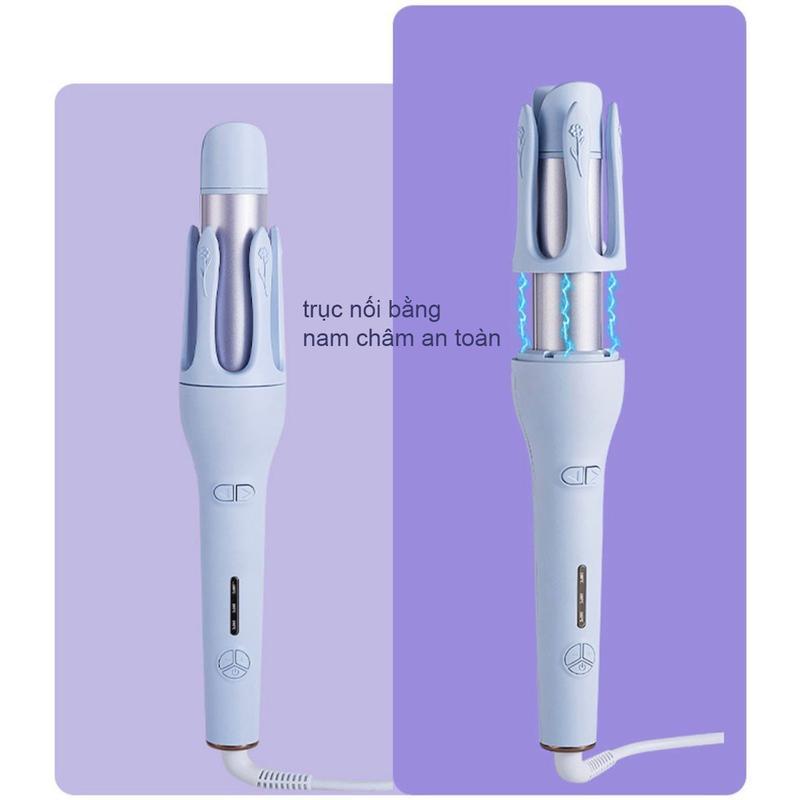 Máy uốn tóc xoăn xoay tự động PRO 2024 trục uốn 28mm chống bỏng, chất liệu gốm sứ cao cấp làm đẹp chuẩn salon 5