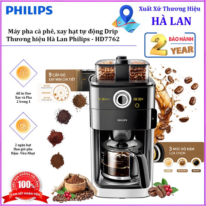 Máy Pha Cà Phê Tự Động Philips HD7762 Kèm Xay Hạt Tươi | Máy Pha Cafe Drip…