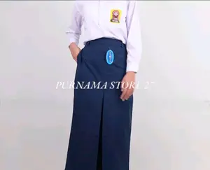 ROK PANJANG SPAN BELAH 1 BIRU SMP/MTS ANAK PEREMPUAN KELAS 1-3 BAHAN HIGHTWISS BEST QUALITY