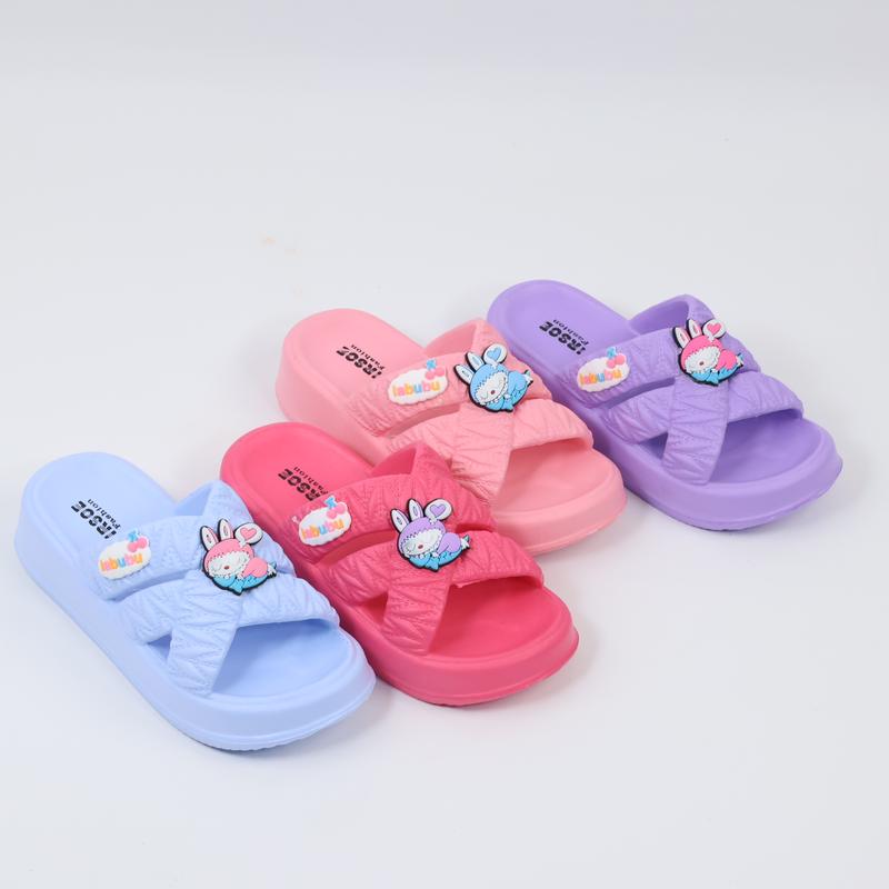 2024 New Sandal Selop anak LABUBU Viral Kekinian Bahan Karet Jelly Anti Slip Kaki Fashion 6