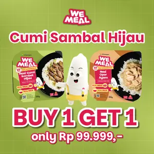 WEMEAL BUY 1 GET 1 Nasi Cumi Sambal Hijau & Nasi Opor Ayam | Self Heating Food | Makanan Siap Saji Tanpa Kompor & Tanpa Microwave I Makanan Instan