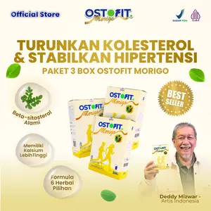 OSTOFIT MORIGO Susu Herbal Kelor 3 Box – Bantu Turunkan Kolesterol & Tekanan Darah Tetap Stabil – Halal & BPOM