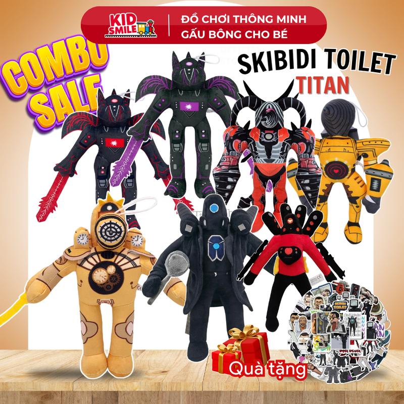TẶNG 50 STICER SKIBIDI TOILET Combo 2-3-4-5 Gấu bông Titan Cameraman V2 Titan Speakerman V2,Drill Clock Man