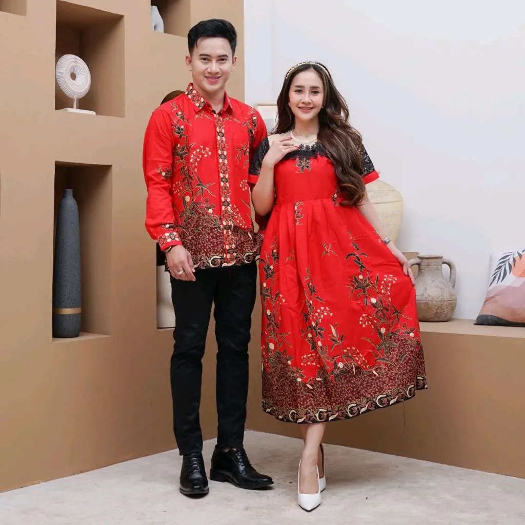 Dress Couple  unggul jaya Kain unggul jaya+renda+tille+brokat