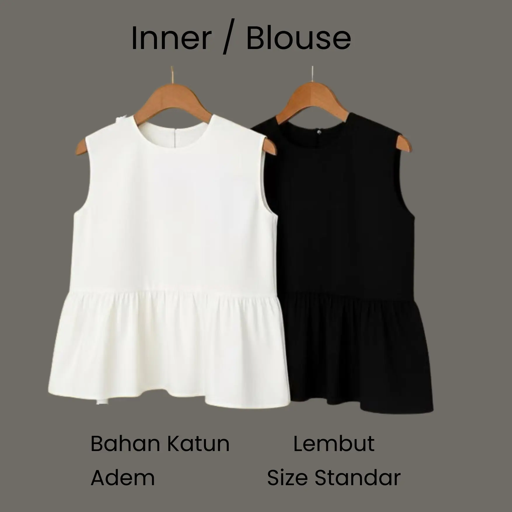 Amora Inner Cardigan Korean Style Vest Casual Wanita Rompi Tanpa Lengan